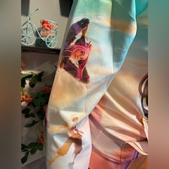 FORNITE Theme Vibin Tie Dyed Pullover Hoodie Fashion Sweatshirt M Junior RefJ026 - Picture 6 of 11